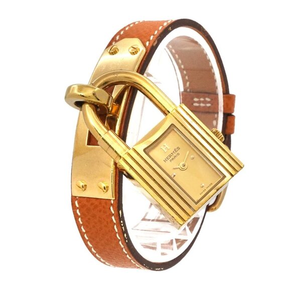 HERMES Kelly Watches Quartz Gold Dial Vintage Cadena Ladies Watch 90289728 - Picture 1 of 9
